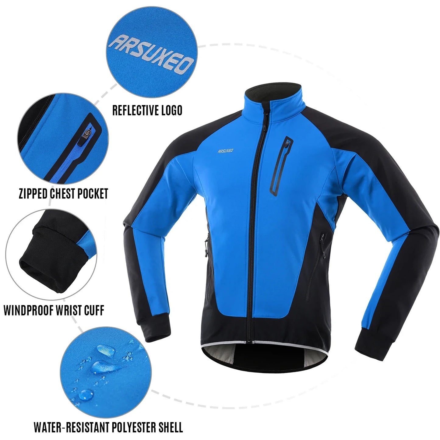 Men'S Waterproof Thermal Cycling Jacket