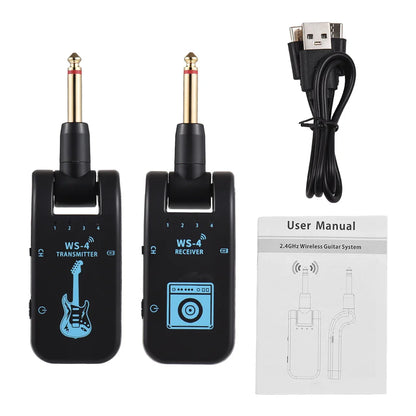 Wireless Guitar Transmitter Receiver Set With Long Range