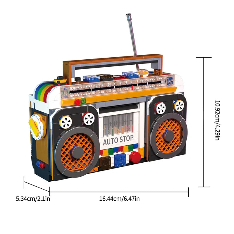 Retro Radio Model Building Blocks Set 554Pcs