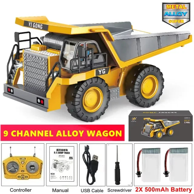 Remote Control Excavator Dump Truck Toy For Kids