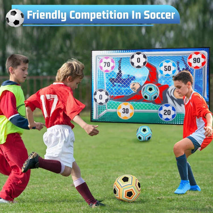 Safe Football Goal Shooting Wall – Indoor Home Training Target for Kids, 2-in-1 Kick & Toss Game