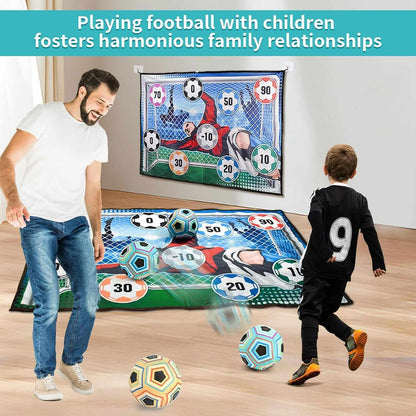 Safe Football Goal Shooting Wall – Indoor Home Training Target for Kids, 2-in-1 Kick & Toss Game
