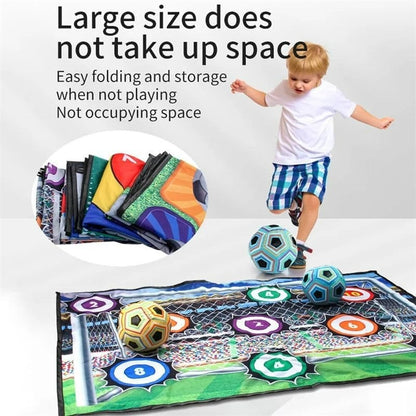 Safe Football Goal Shooting Wall – Indoor Home Training Target for Kids, 2-in-1 Kick & Toss Game