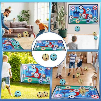 Safe Football Goal Shooting Wall – Indoor Home Training Target for Kids, 2-in-1 Kick & Toss Game