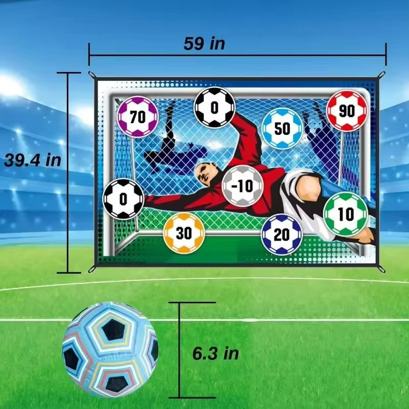 Safe Football Goal Shooting Wall – Indoor Home Training Target for Kids, 2-in-1 Kick & Toss Game