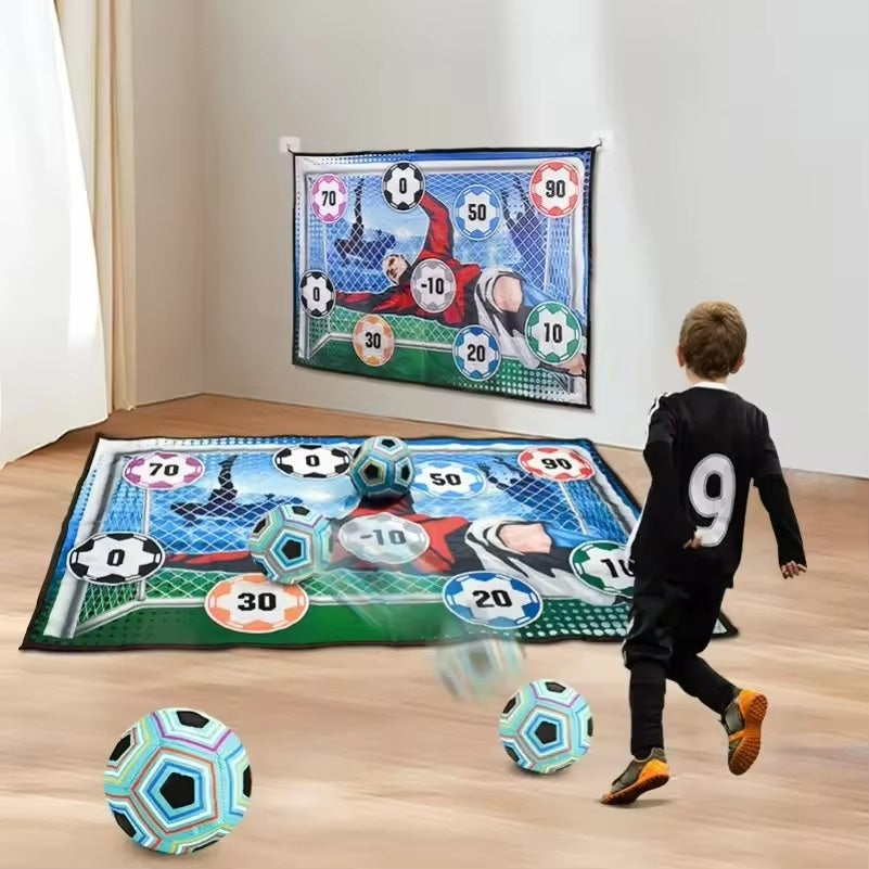 Safe Football Goal Shooting Wall – Indoor Home Training Target for Kids, 2-in-1 Kick & Toss Game