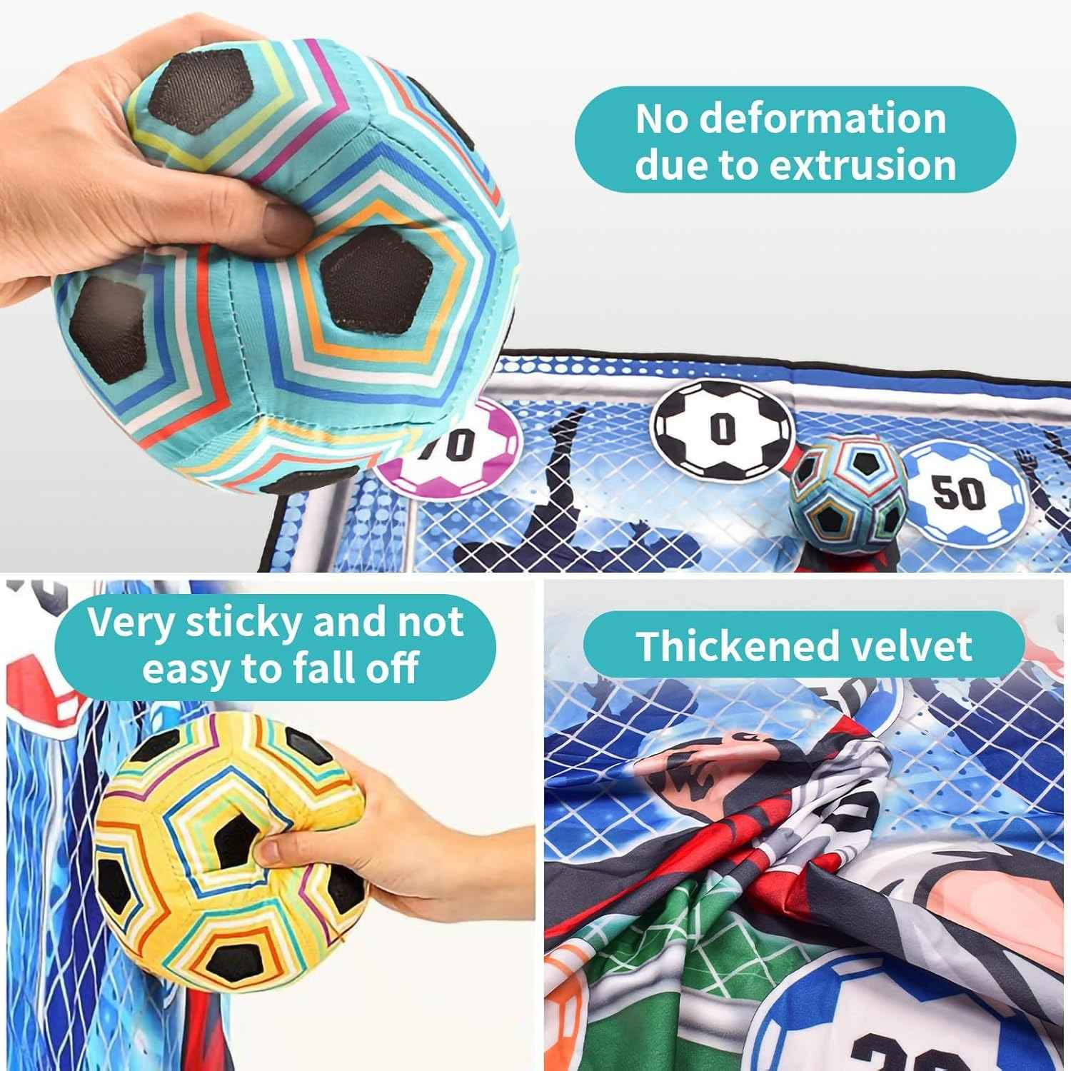 Safe Football Goal Shooting Wall – Indoor Home Training Target for Kids, 2-in-1 Kick & Toss Game