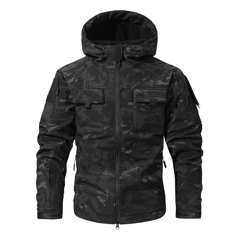 Waterproof Men'S Camouflage Fleece Tactical Jacket