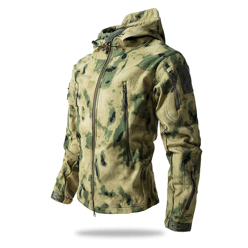 Waterproof Men'S Tactical Hooded Camouflage Jacket