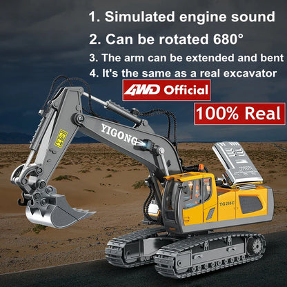 Remote Control Excavator Dump Truck Toy For Kids