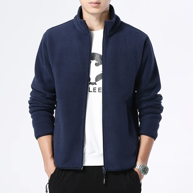 Men'S Fleece Windproof Jacket For Winter Hiking