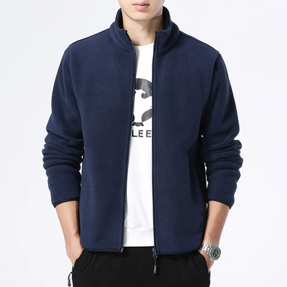 Men'S Fleece Windproof Jacket For Winter Hiking