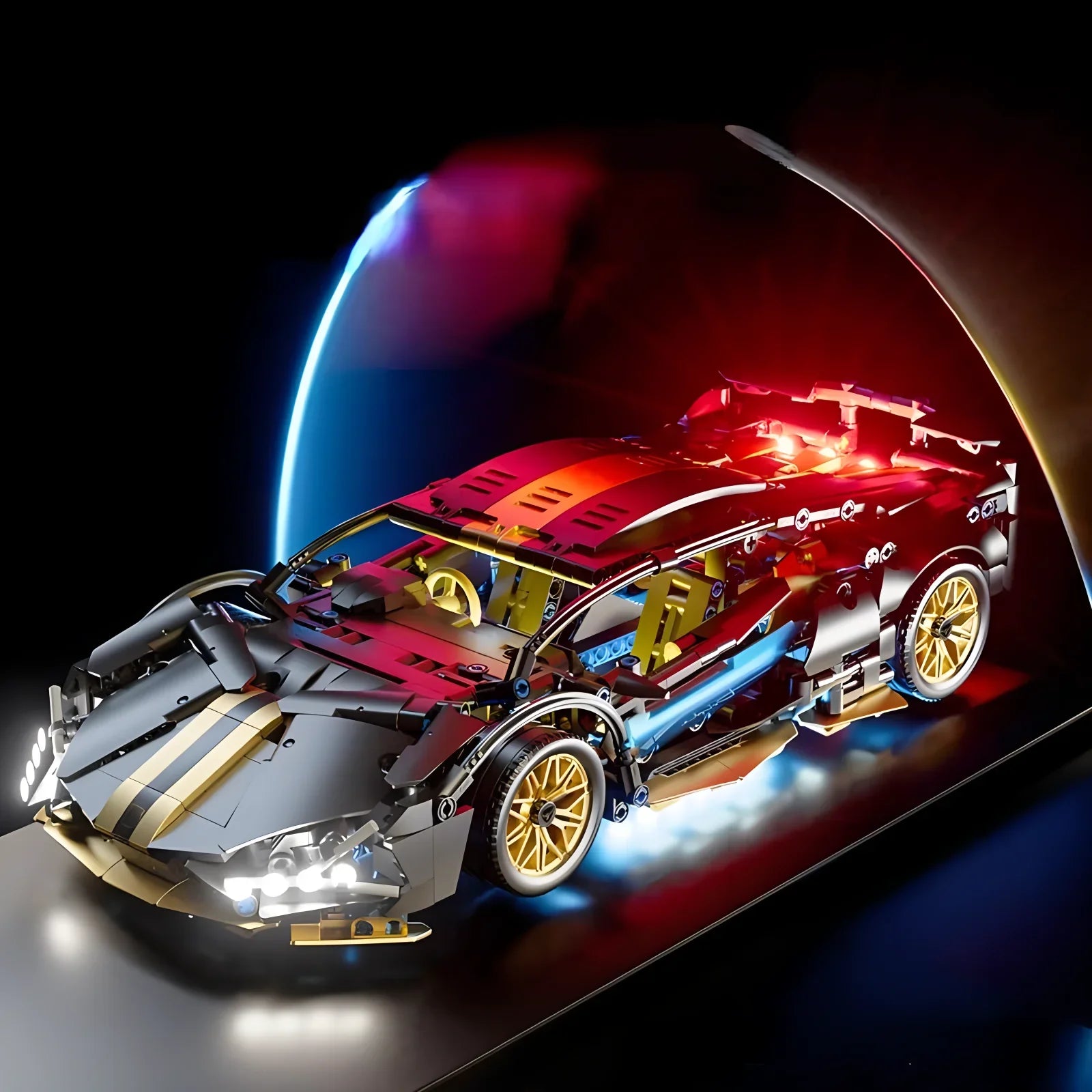 Remote Control Technic Supercar Model Building Blocks