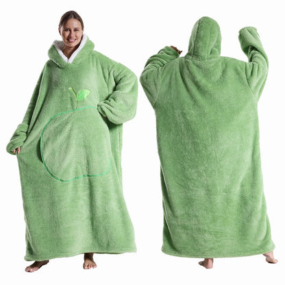 Oversized Wearable Blanket With Hood, Cozy Winter Comfort