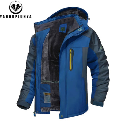 Men'S Winter Waterproof Hooded Fleece Jacket