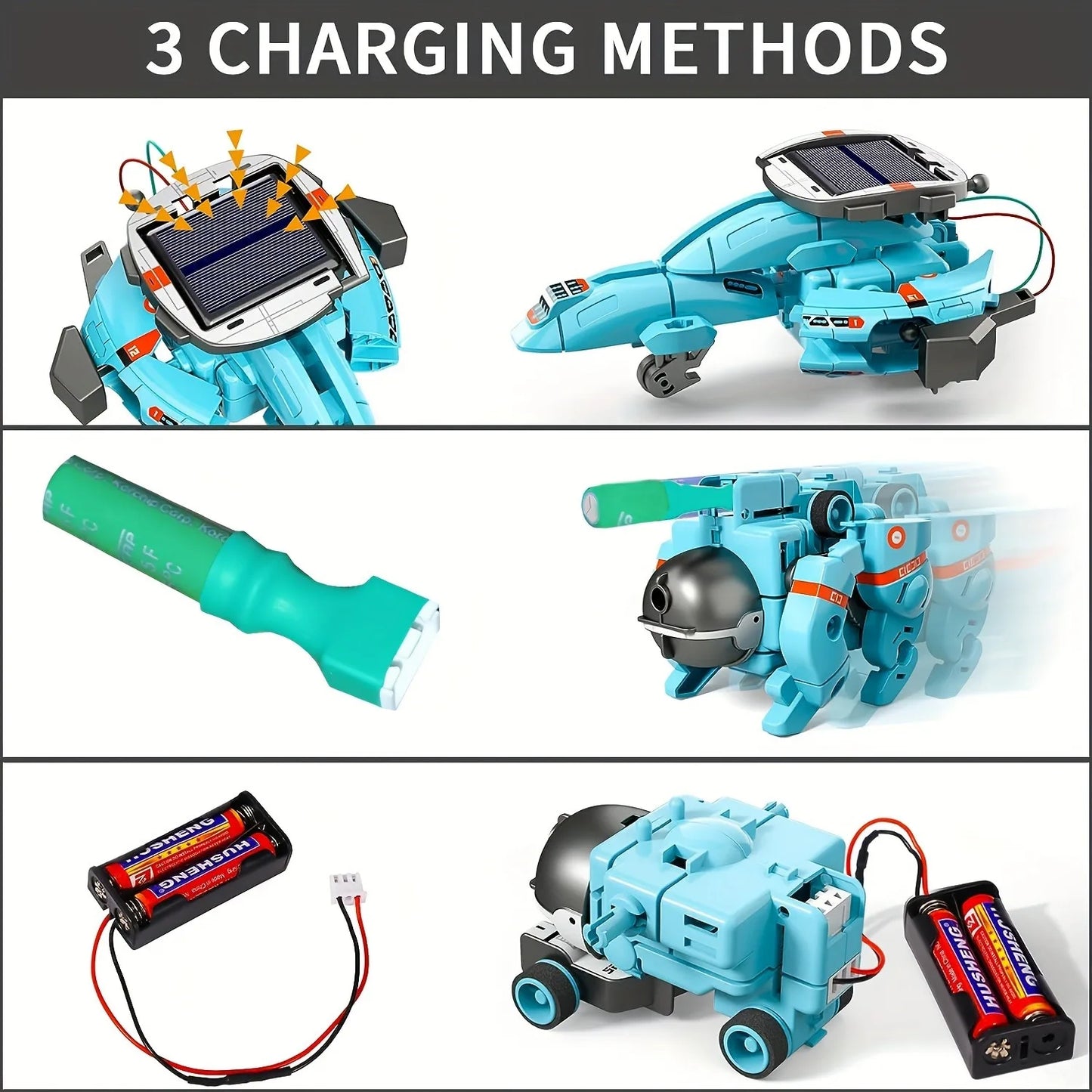 6-In-1 Solar Stem Robot Kit For Kids