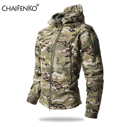 Waterproof Men'S Tactical Hooded Camouflage Jacket