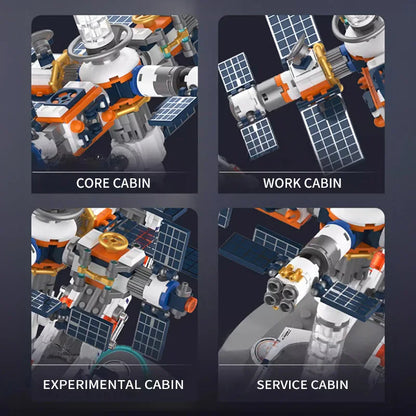 Creative Space Station Transparent Globe Building Set