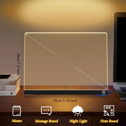 Led Acrylic Note Board With Rgb Light Display