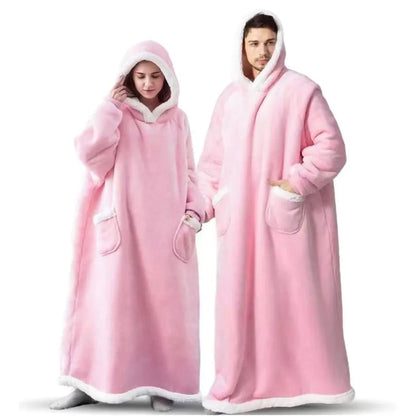 Extra Plush Hoodie Tv Blanket With Large Pocket