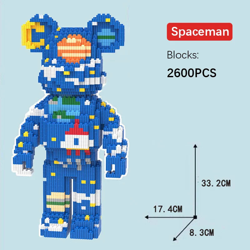 Bear Diy Building Block Toy For Kids