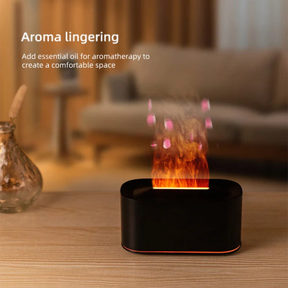 Flame Effect Aromatherapy Diffuser & Cool Mist Humidifier