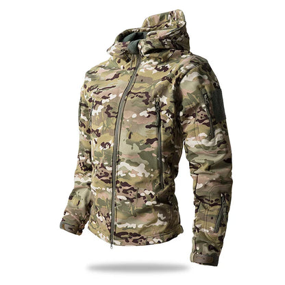 Waterproof Men'S Tactical Hooded Camouflage Jacket