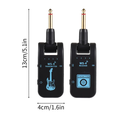 Wireless Guitar Transmitter Receiver Set With Long Range