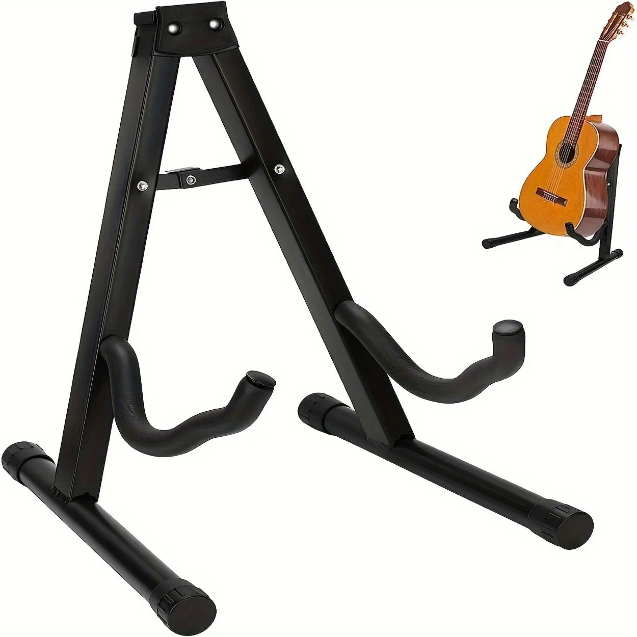 Foldable Metal Guitar Stand For Acoustic And Electric Guitars