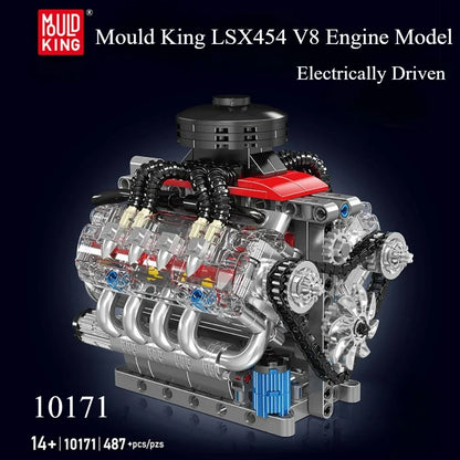 V8 Engine Motorized Block Toy For Educational Fun
