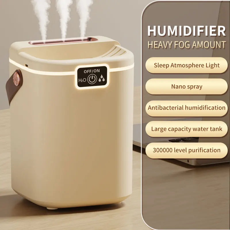 Three-Nozzle 2L Night Light Humidifier With Usb Connection