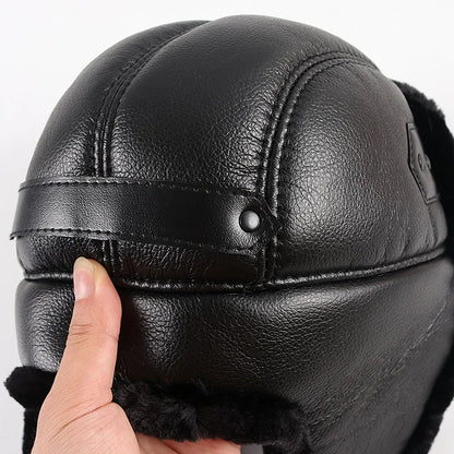 Faux Fur Aviator Earflap Hat For Men Winter