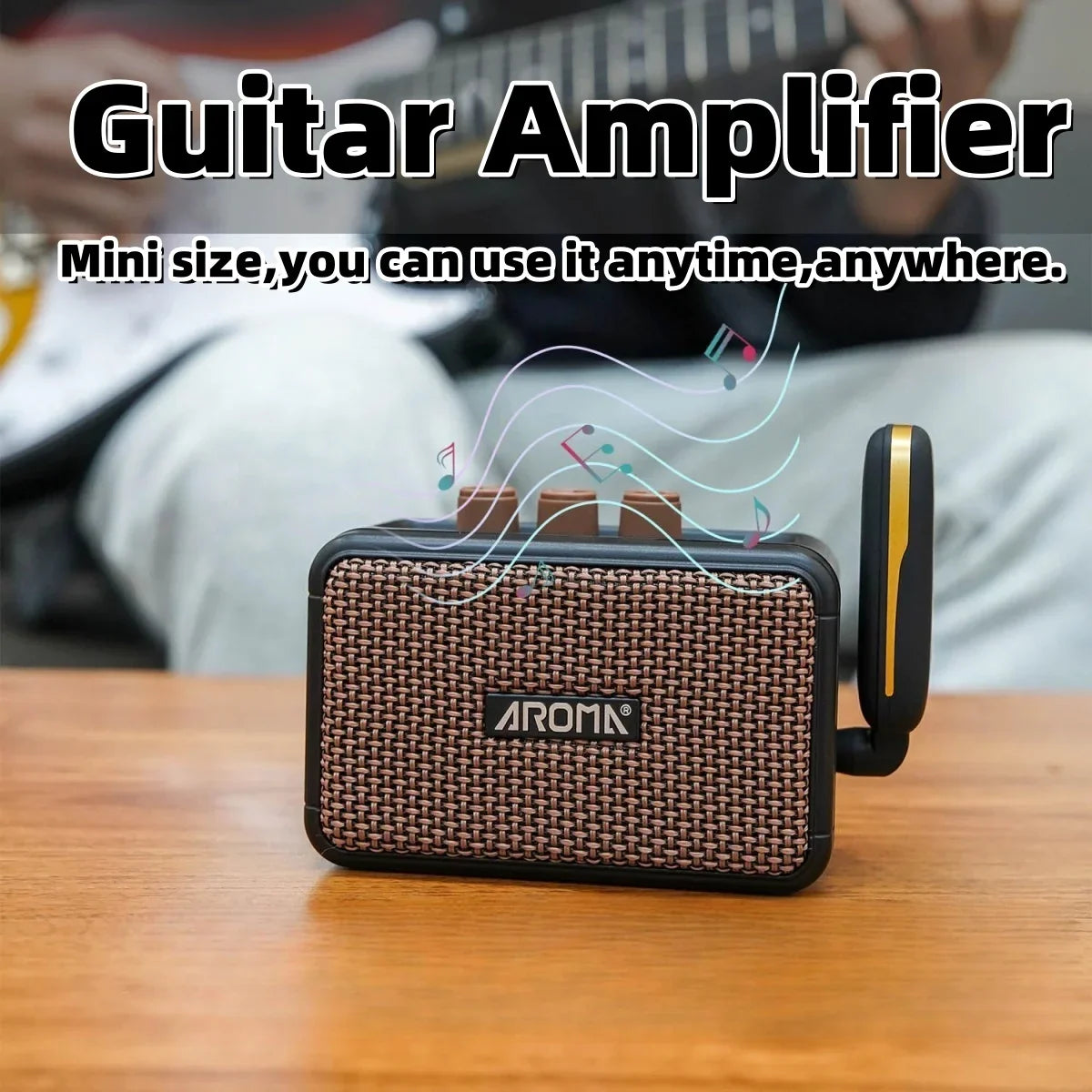 5W Guitar Amplifier Dual Speakers Wireless Rechargeable