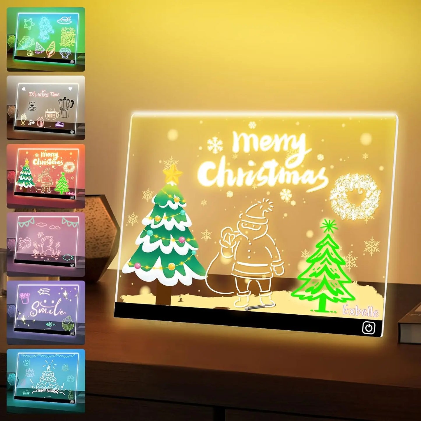 Colorful Led Message Board With Acrylic Drawing Surface