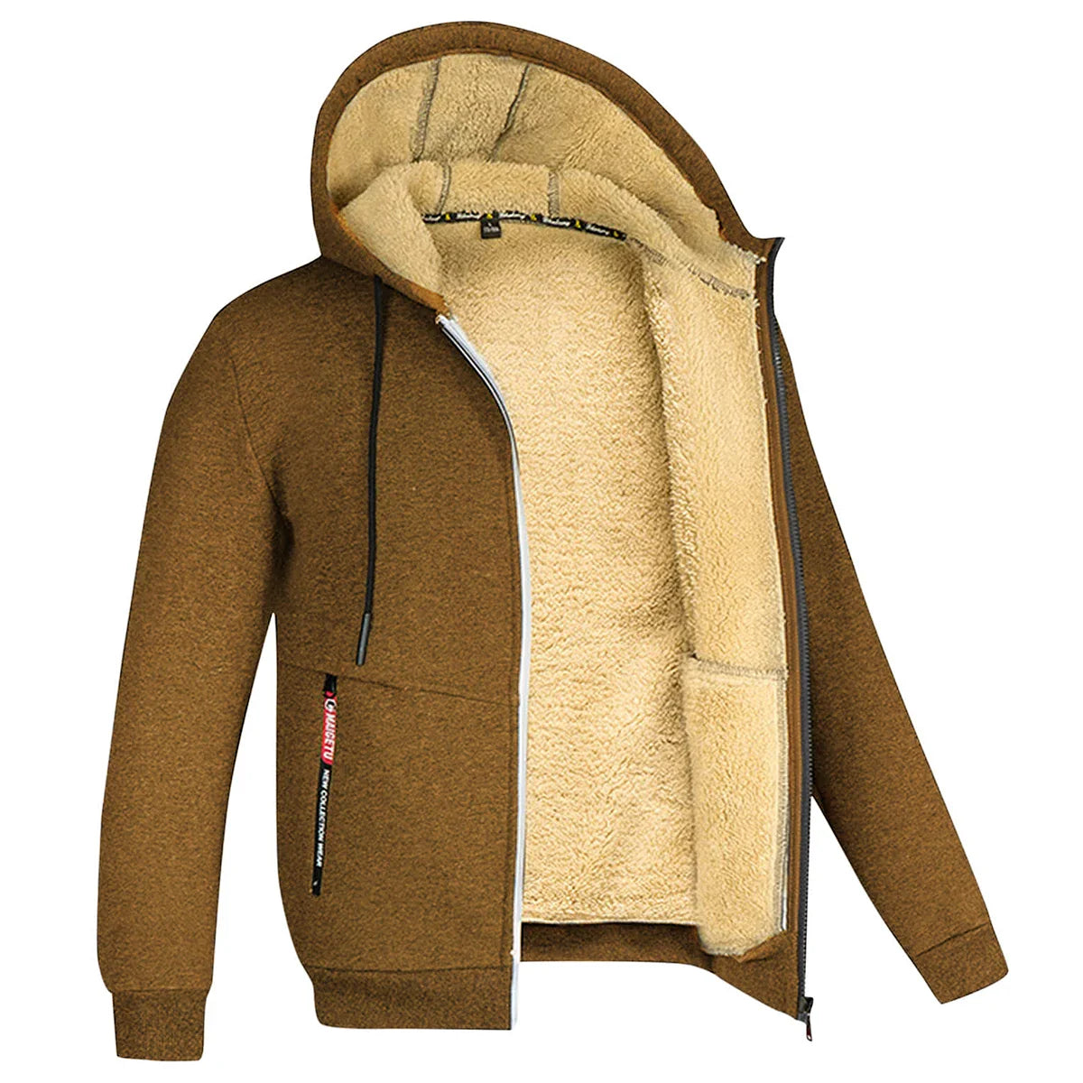 Winter Men'S Camouflage Hooded Fleece Jacket