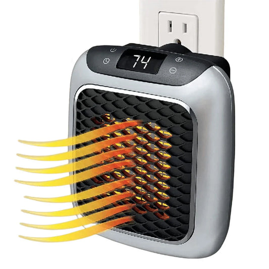 Wall-Mountable Portable Heater With Adjustable Thermostat