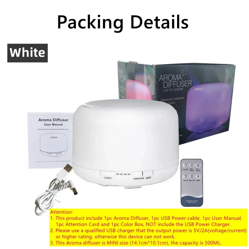 Usb Aroma Diffuser & Humidifier With Remote Control