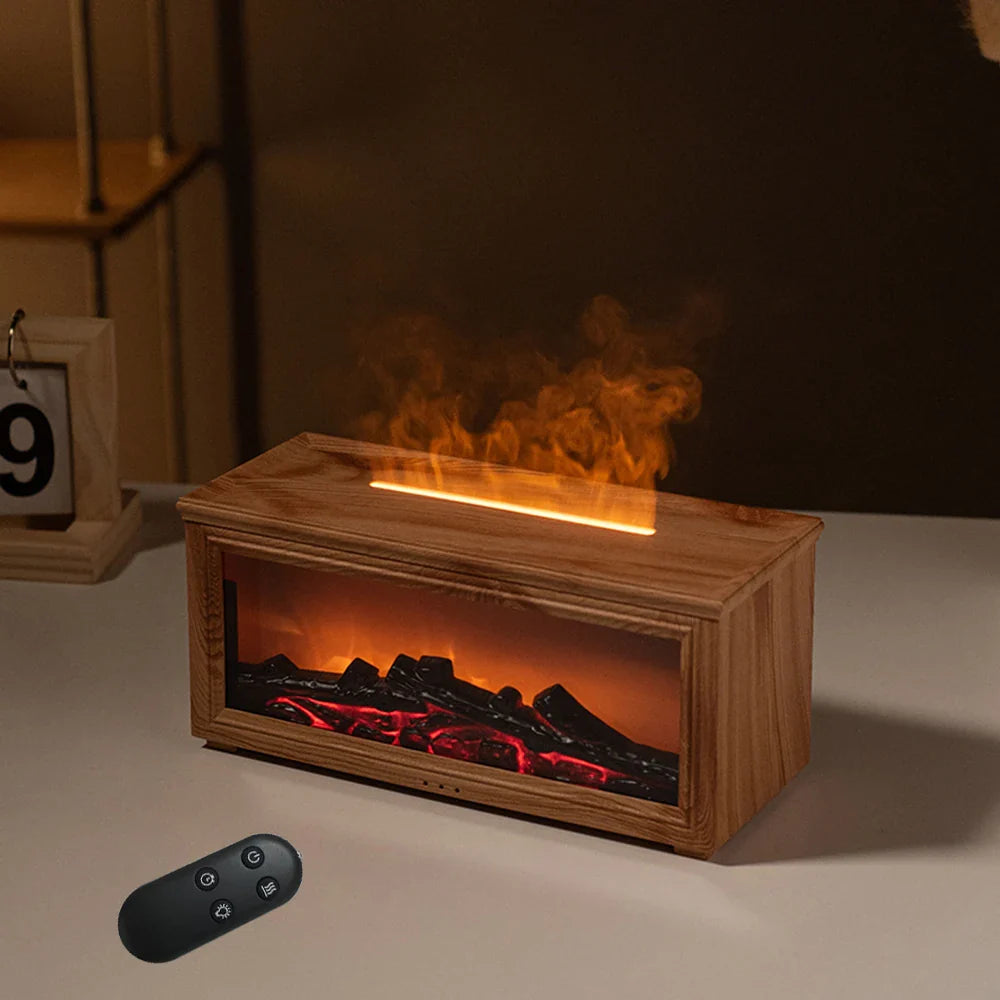 Aromatherapy Fireplace Flame Diffuser With Remote Control