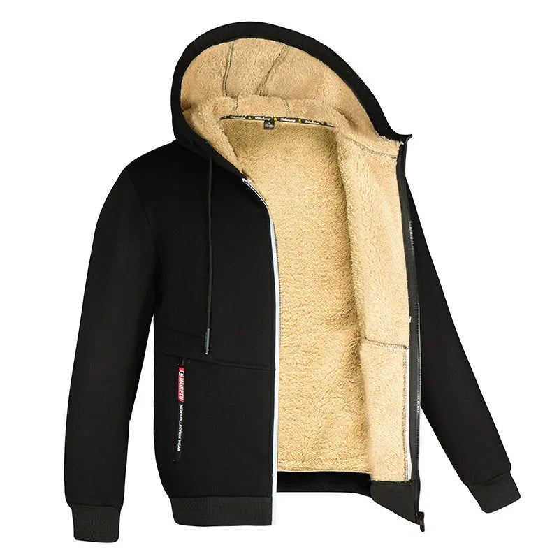 Winter Men'S Camouflage Hooded Fleece Jacket
