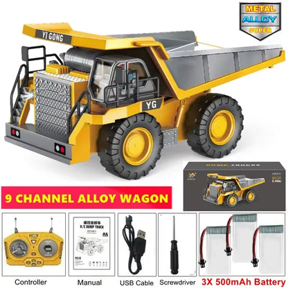 Remote Control Excavator Dump Truck Toy For Kids