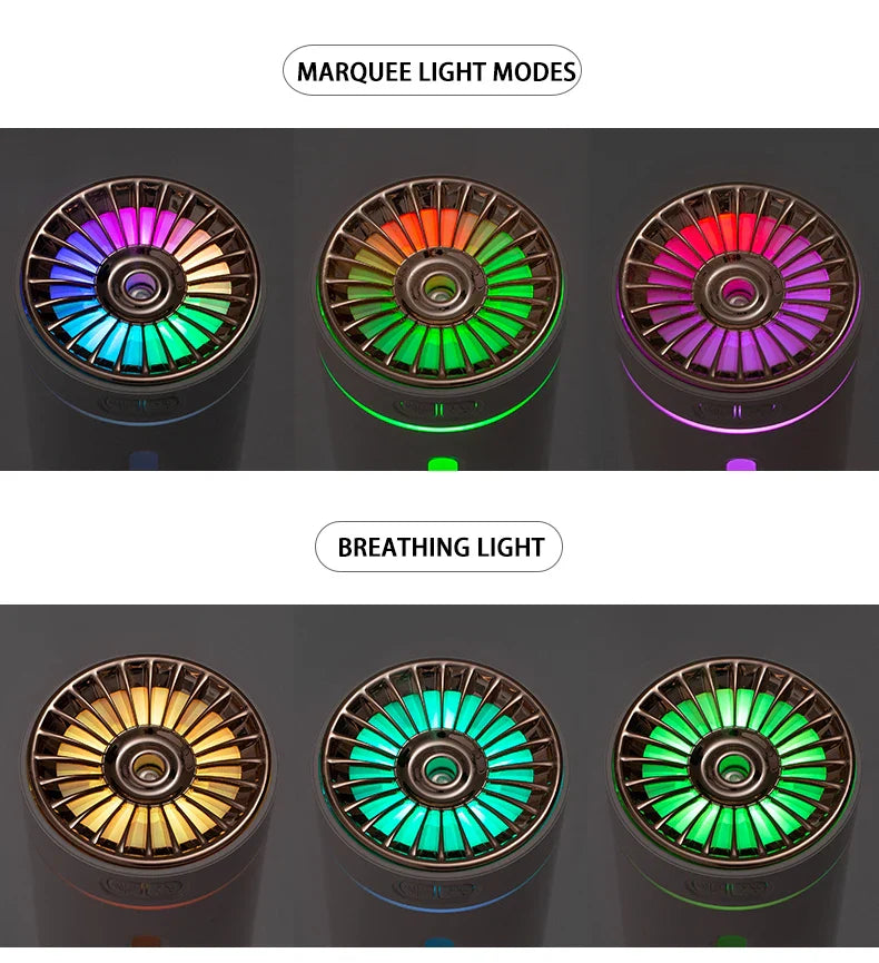 Wireless Car Humidifier With Rgb Led Lights