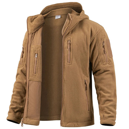 Men'S Tactical Fleece Jacket With Multi Pockets