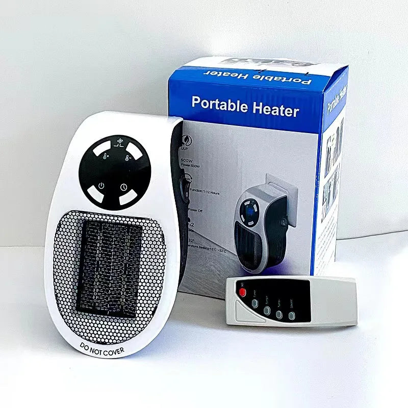 Compact Electric Heater With Adjustable Temperature Control