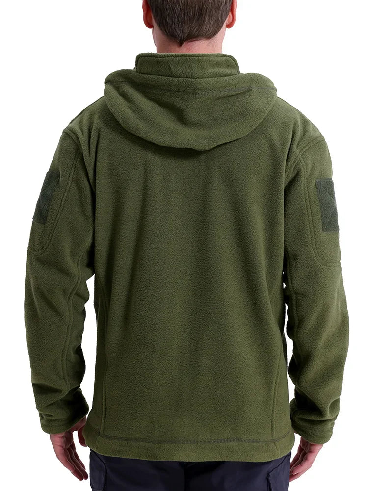 Men'S Tactical Fleece Jacket With Multi Pockets