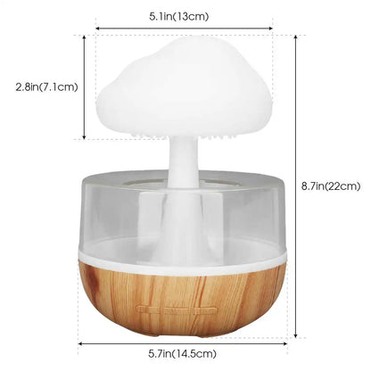 Colorful Raindrop Cloud Humidifier Nightlight Aroma Diffuser