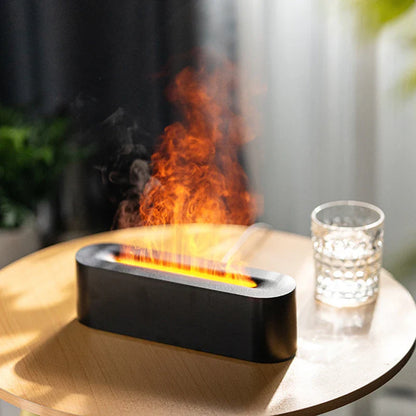 Realistic Color Flame Aromatherapy Diffuser 150Ml Usb