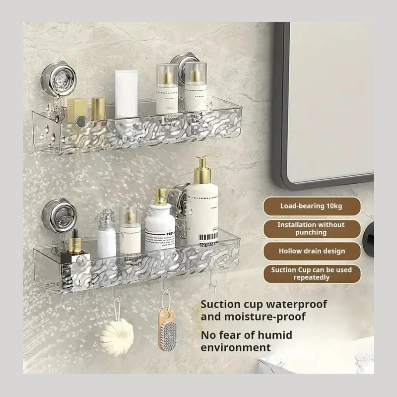 Secure Suction Cup Storage Holder – Durable Wall-Mounted Organizer, No Drilling Needed