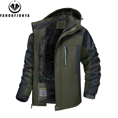 Men'S Winter Waterproof Hooded Fleece Jacket