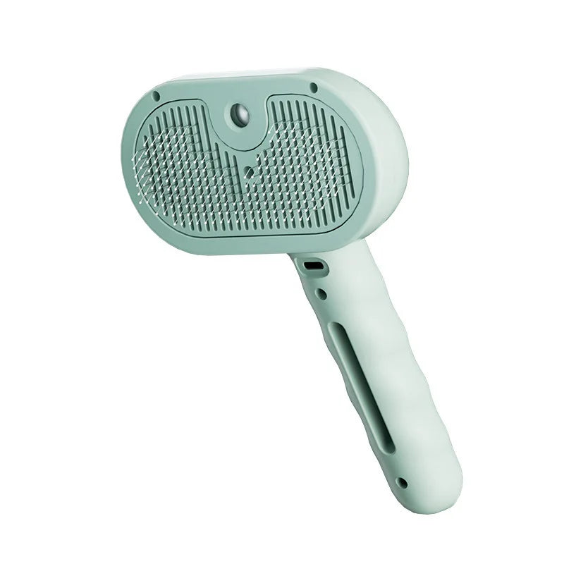 Self-Cleaning Spray Brush for Cats with One-Touch Hair Removal Design, Durable and Lightweight ABS Material
