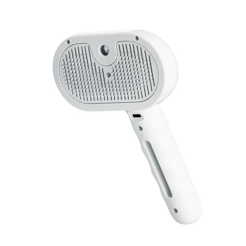 Self-Cleaning Spray Brush for Cats with One-Touch Hair Removal Design, Durable and Lightweight ABS Material